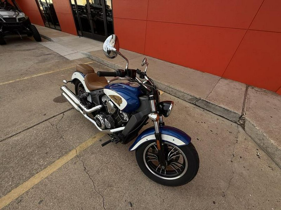 2018 Indian Motorcycle® Scout® ABS Brilliant Blue over White with Red Pinstripe