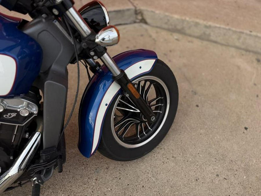 2018 Indian Motorcycle® Scout® ABS Brilliant Blue over White with Red Pinstripe