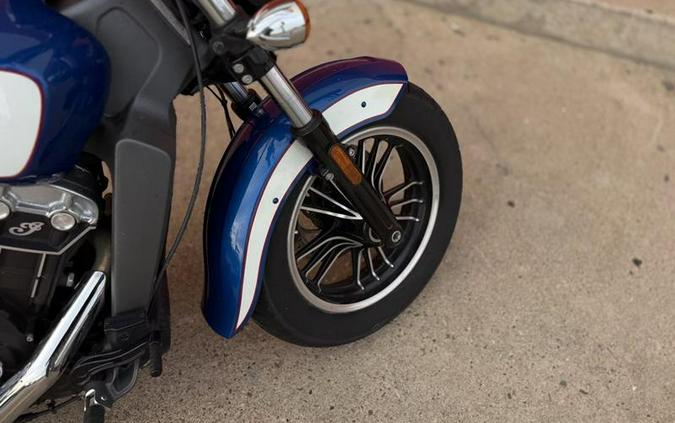 2018 Indian Motorcycle® Scout® ABS Brilliant Blue over White with Red Pinstripe