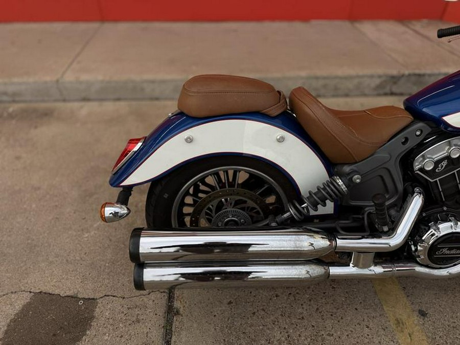 2018 Indian Motorcycle® Scout® ABS Brilliant Blue over White with Red Pinstripe
