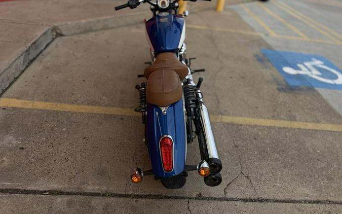 2018 Indian Motorcycle® Scout® ABS Brilliant Blue over White with Red Pinstripe