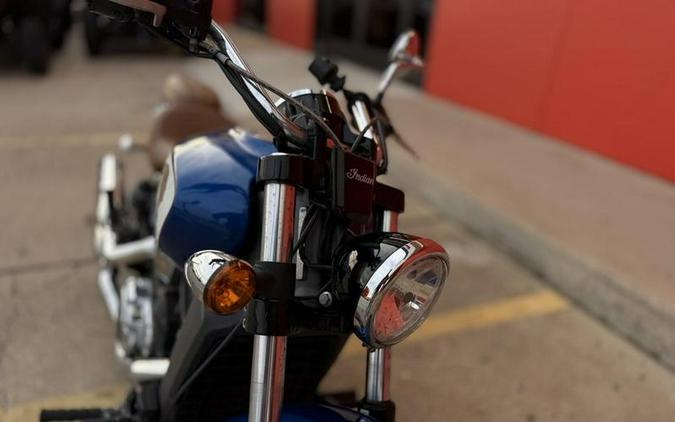 2018 Indian Motorcycle® Scout® ABS Brilliant Blue over White with Red Pinstripe