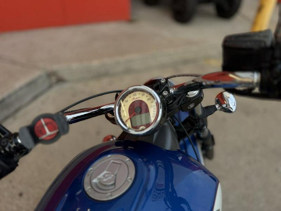 2018 Indian Motorcycle® Scout® ABS Brilliant Blue over White with Red Pinstripe