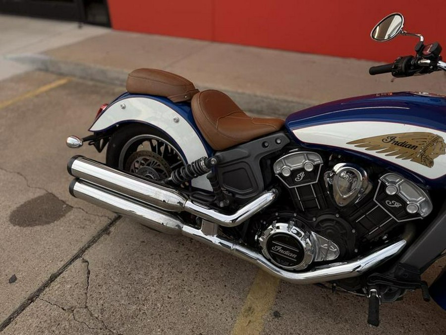 2018 Indian Motorcycle® Scout® ABS Brilliant Blue over White with Red Pinstripe