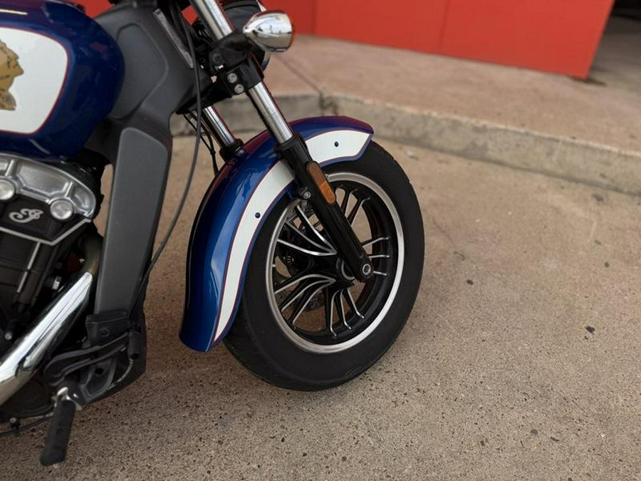 2018 Indian Motorcycle® Scout® ABS Brilliant Blue over White with Red Pinstripe