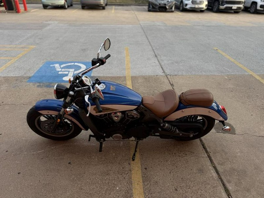 2018 Indian Motorcycle® Scout® ABS Brilliant Blue over White with Red Pinstripe