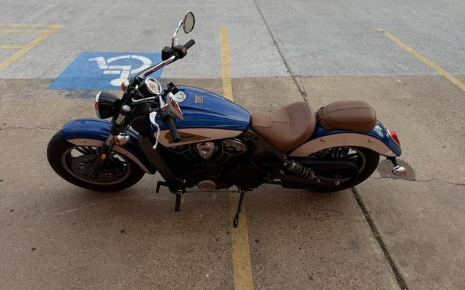 2018 Indian Motorcycle® Scout® ABS Brilliant Blue over White with Red Pinstripe