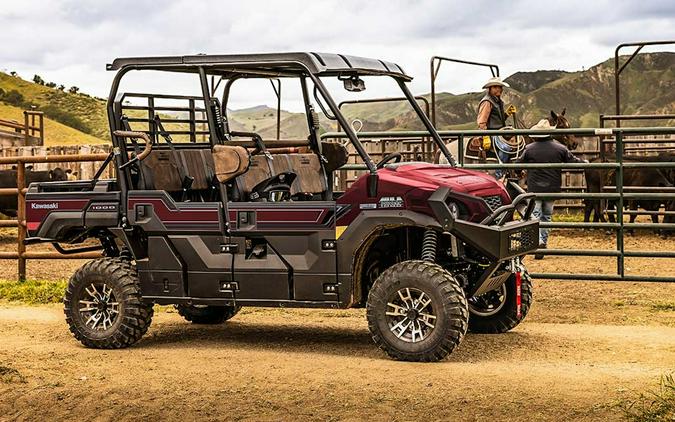 2026 Kawasaki Mule Pro-FXT 1000 Platinum Ranch Edition Metallic Deep Red - 110363