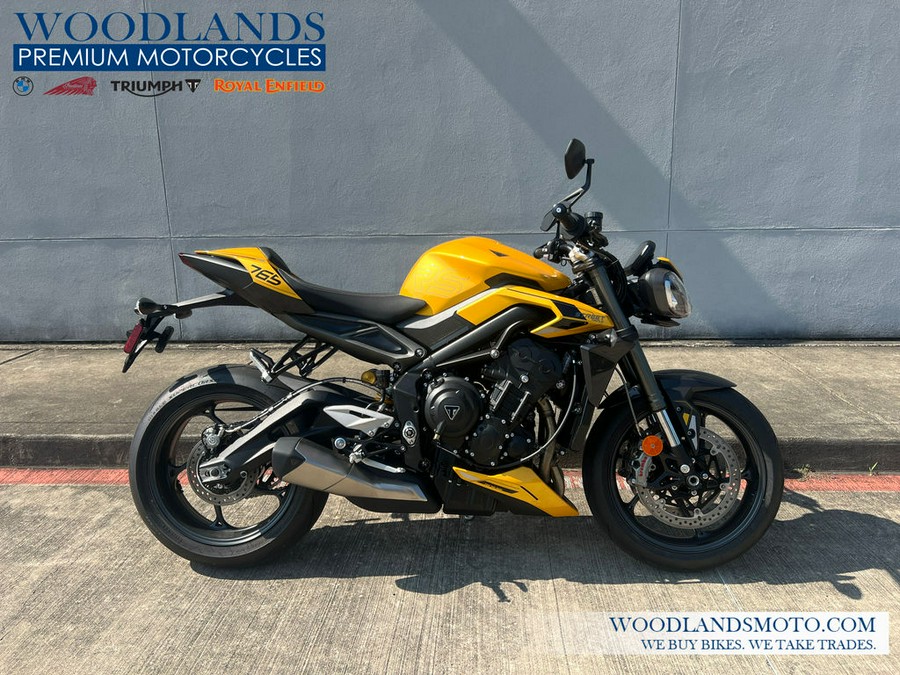 2024 Triumph Street Triple 765 RS Cosmic Yellow