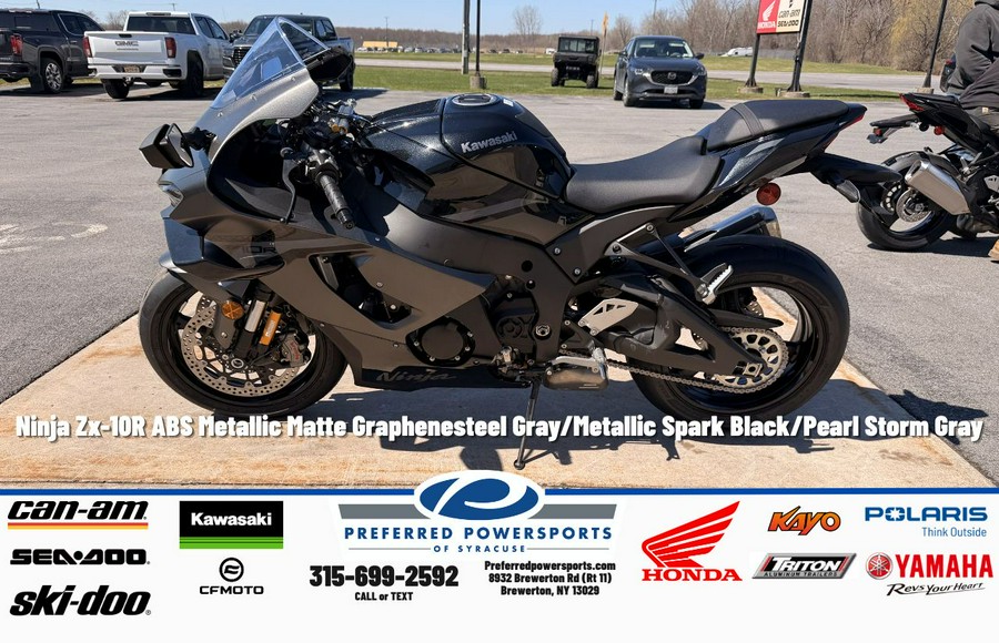 2026 Ninja ZX-10R ABS Metallic Matte Graphenesteel Gray/Metallic Spark Black/Pearl Storm Gray - Kawasaki