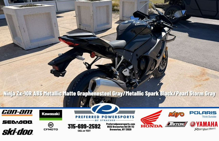2026 Ninja ZX-10R ABS Metallic Matte Graphenesteel Gray/Metallic Spark Black/Pearl Storm Gray - Kawasaki