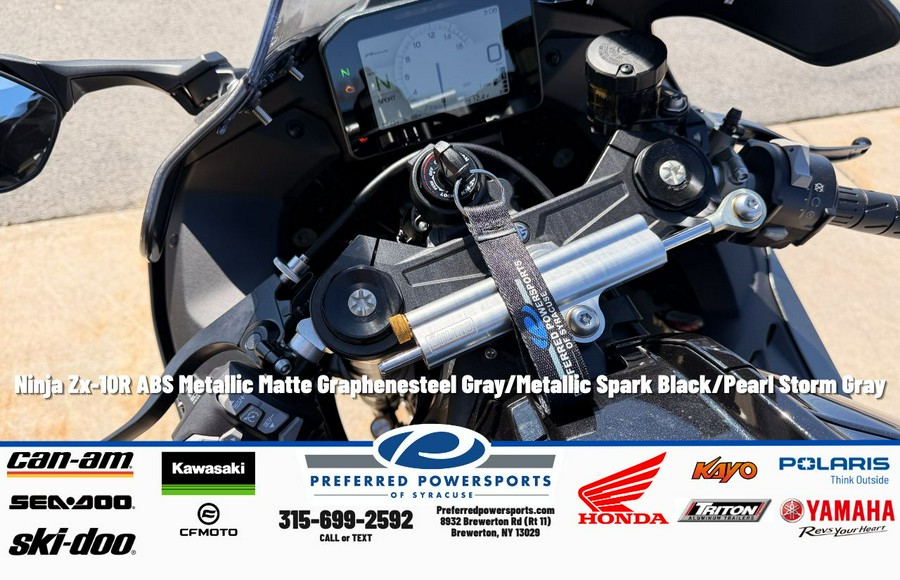 2026 Ninja ZX-10R ABS Metallic Matte Graphenesteel Gray/Metallic Spark Black/Pearl Storm Gray - Kawasaki
