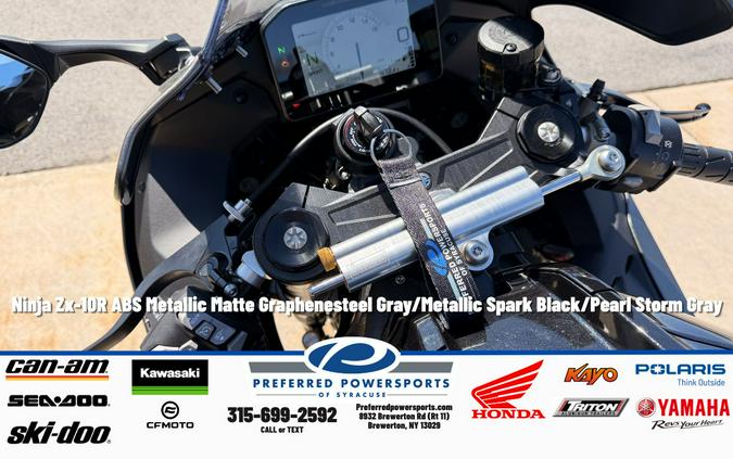 2026 Ninja ZX-10R ABS Metallic Matte Graphenesteel Gray/Metallic Spark Black/Pearl Storm Gray - Kawasaki