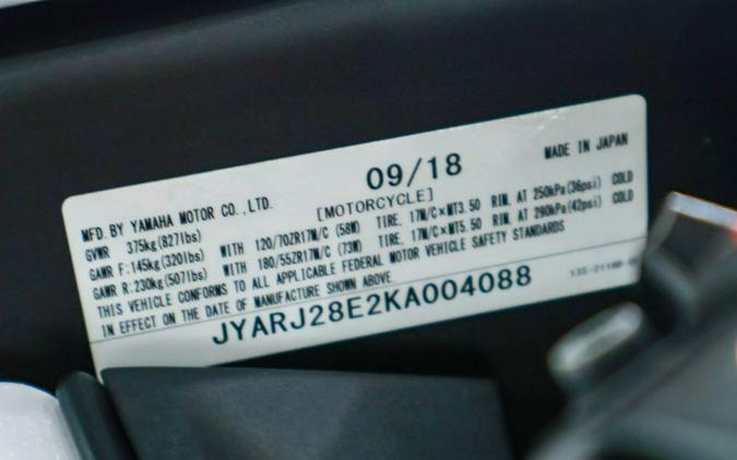 2019 Yamaha YZF-R6