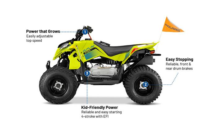 2026 Polaris Outlaw 110 EFI Lime Squeeze - 111578
