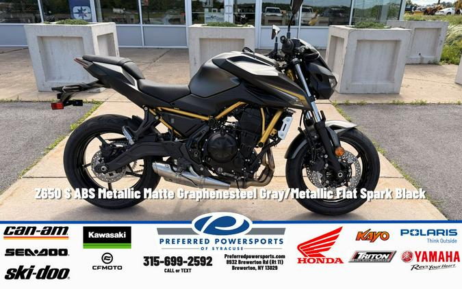 2026 Z650 S ABS Metallic Matte Graphenesteel Gray/Metallic Flat Spark Black - Kawasaki