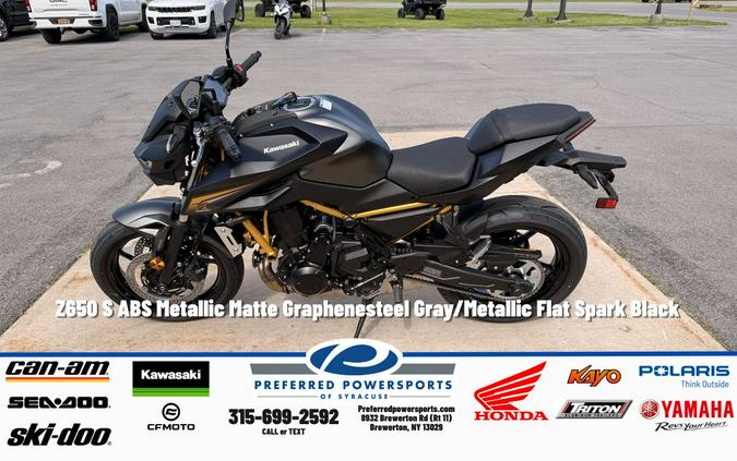 2026 Z650 S ABS Metallic Matte Graphenesteel Gray/Metallic Flat Spark Black - Kawasaki