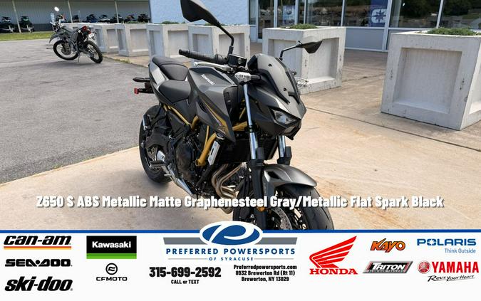 2026 Z650 S ABS Metallic Matte Graphenesteel Gray/Metallic Flat Spark Black - Kawasaki
