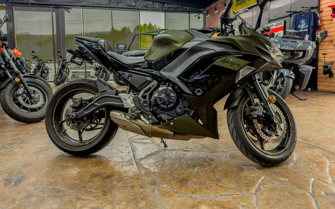 2024 Kawasaki Ninja® 650 ABS Metallic Covert Green/Metallic Spark Black
