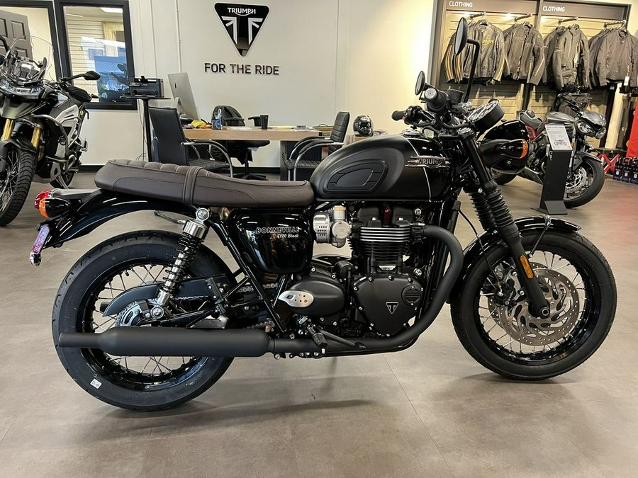 2023 Triumph Bonneville T120 Black Sapphire Black / Matte Sapphire Black