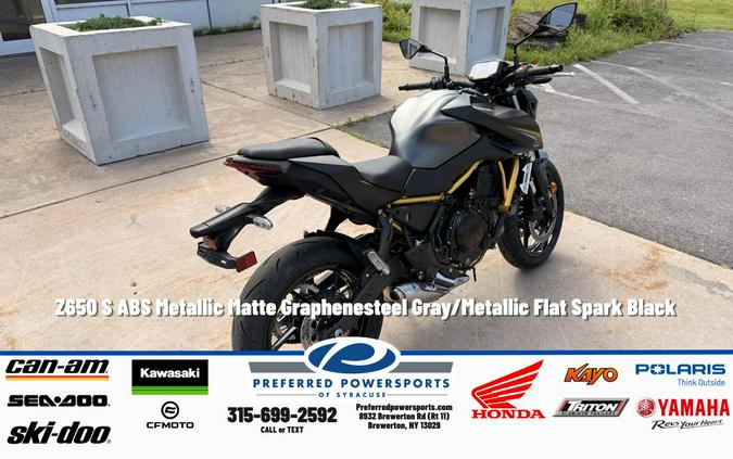 2026 Z650 S ABS Metallic Matte Graphenesteel Gray/Metallic Flat Spark Black - Kawasaki