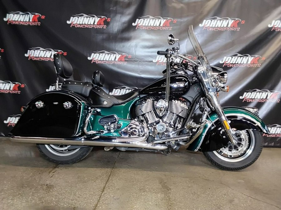 2018 Indian Springfield ABS Metallic Jade over Thunder Black
