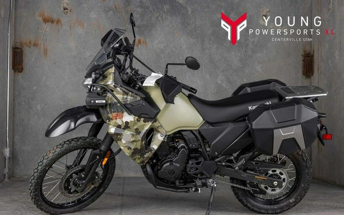 2026 Kawasaki KLR650 Adventure ABS Cypher Camo Beige