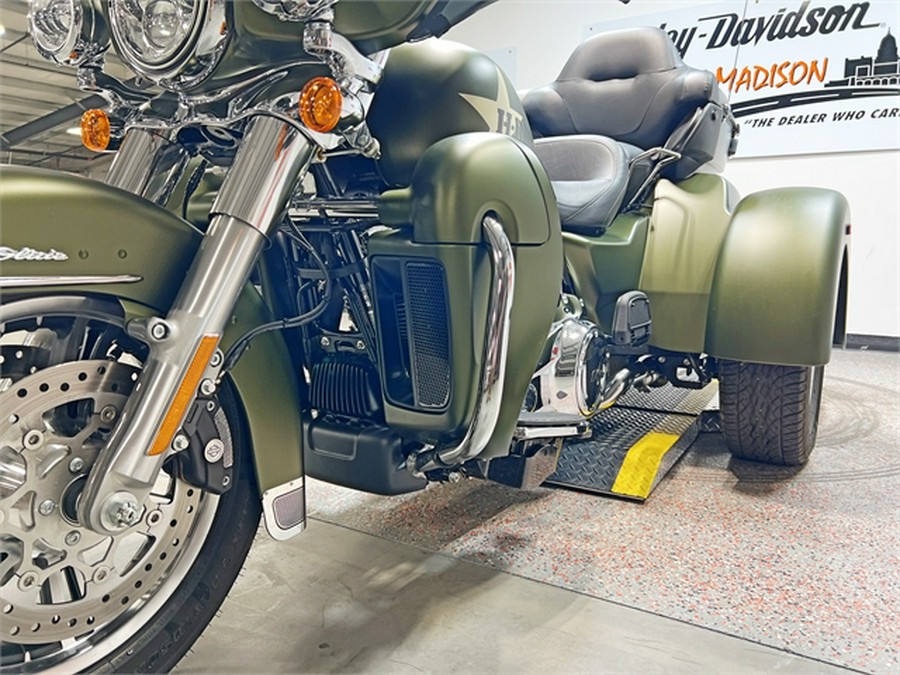 2022 Harley-Davidson Tri Glide Ultra (GI Enthusiast Collection) 1,984 Miles Mineral Green Denim