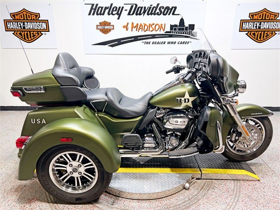 2022 Harley-Davidson Tri Glide Ultra (GI Enthusiast Collection) 1,984 Miles Mineral Green Denim