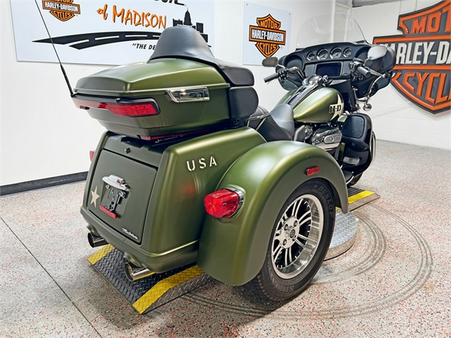 2022 Harley-Davidson Tri Glide Ultra (GI Enthusiast Collection) 1,984 Miles Mineral Green Denim