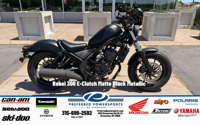 2026 Rebel 300 E-Clutch Matte Black Metallic - Honda