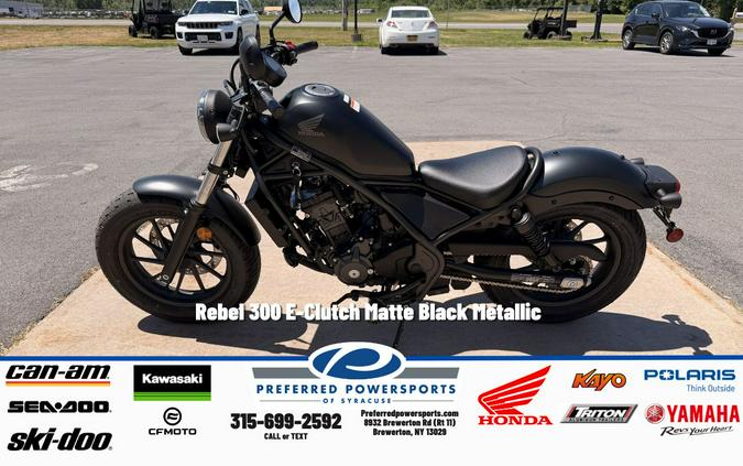2026 Rebel 300 E-Clutch Matte Black Metallic - Honda