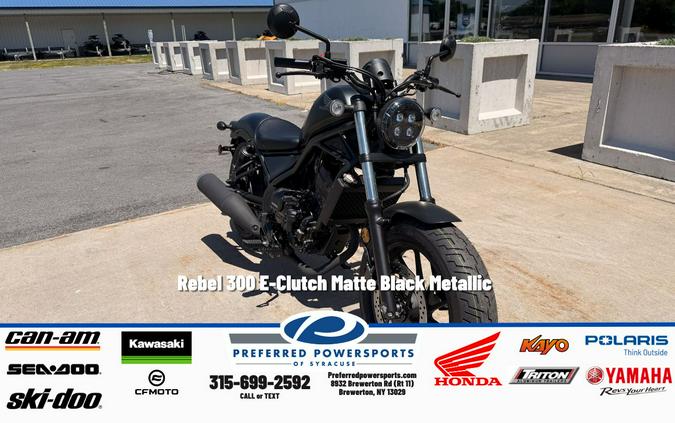 2026 Rebel 300 E-Clutch Matte Black Metallic - Honda