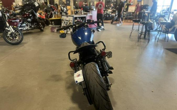 2019 Indian Motorcycle® Scout® Bobber Icon Series Brilliant Blue/Black Wet Slide