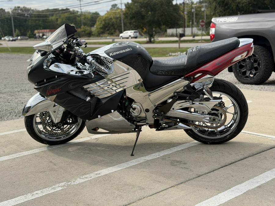 2008 Kawasaki ZX1400-C Metallic Flat Spark Black/Metallic Persimmon Red - A000393