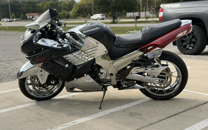 2008 Kawasaki ZX1400-C Metallic Flat Spark Black/Metallic Persimmon Red - A000393