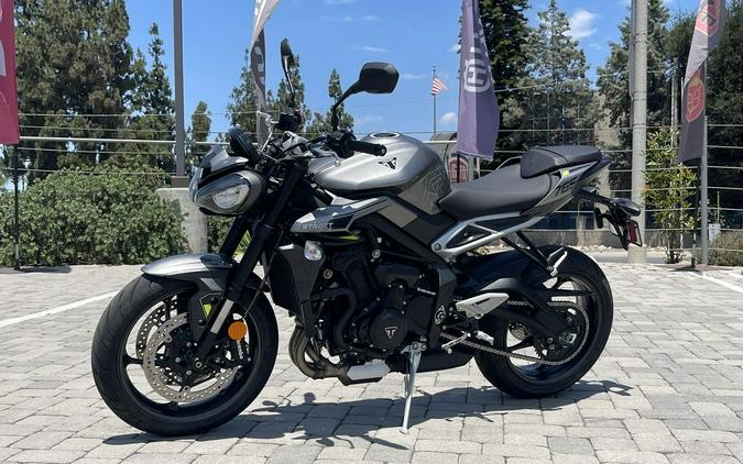 2024 Triumph Street Triple R Matte Silver Ice