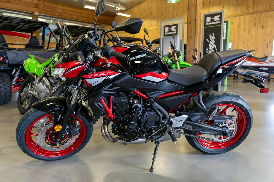 2024 Kawasaki Z650 ABS - Candy Persimmon Red/Ebony