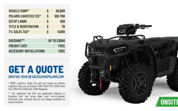 2024 Polaris Industries Sportsman® 570 Trail Onyx Black