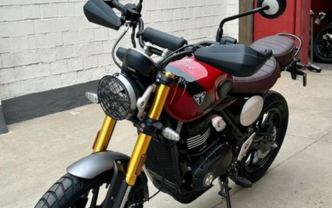 2025 Triumph Scrambler 400 X Carnival Red Phantom Black
