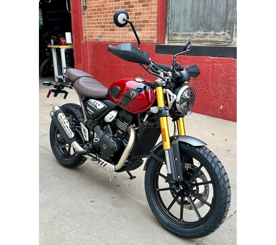 2025 Triumph Scrambler 400 X Carnival Red Phantom Black