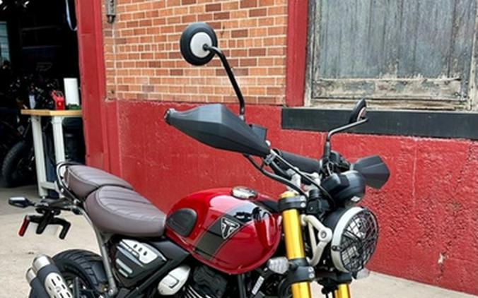 2025 Triumph Scrambler 400 X Carnival Red Phantom Black