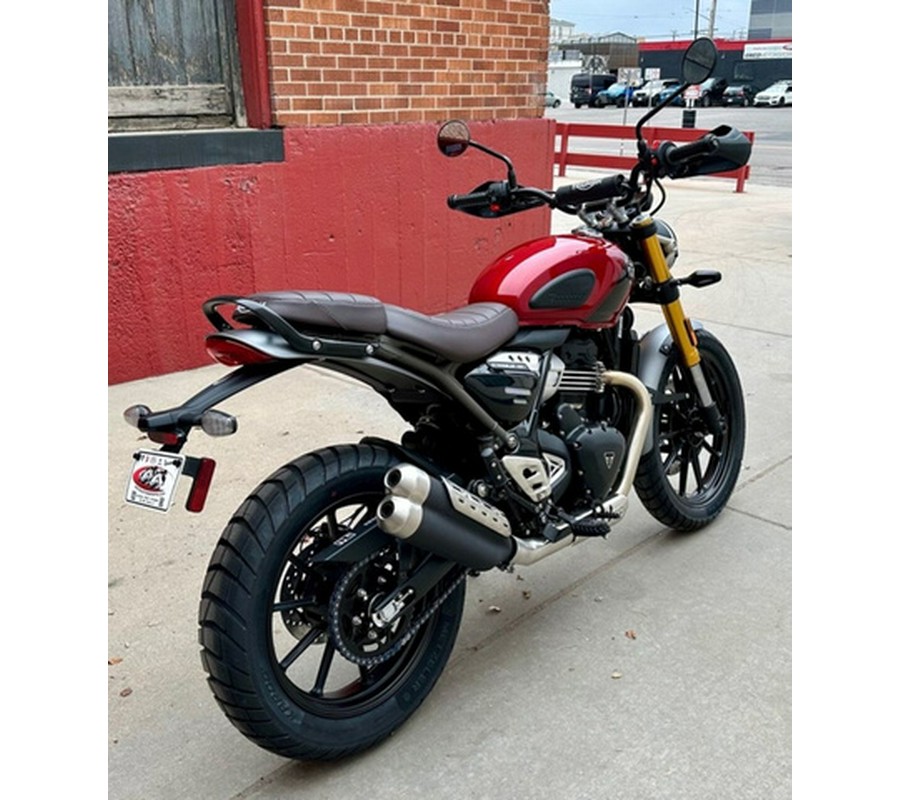 2025 Triumph Scrambler 400 X Carnival Red Phantom Black