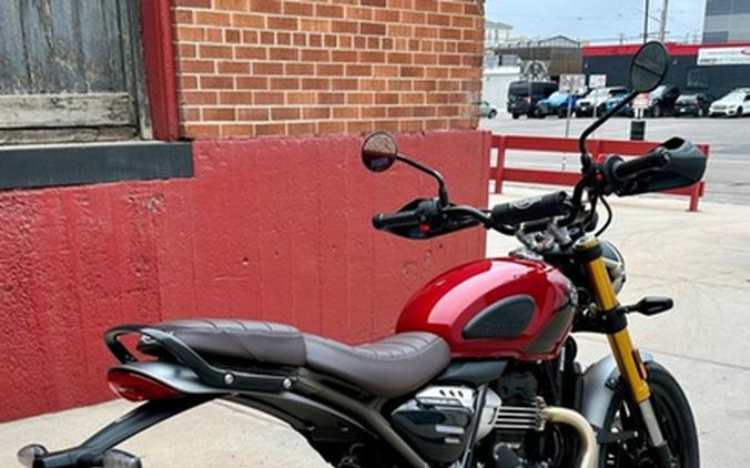 2025 Triumph Scrambler 400 X Carnival Red Phantom Black