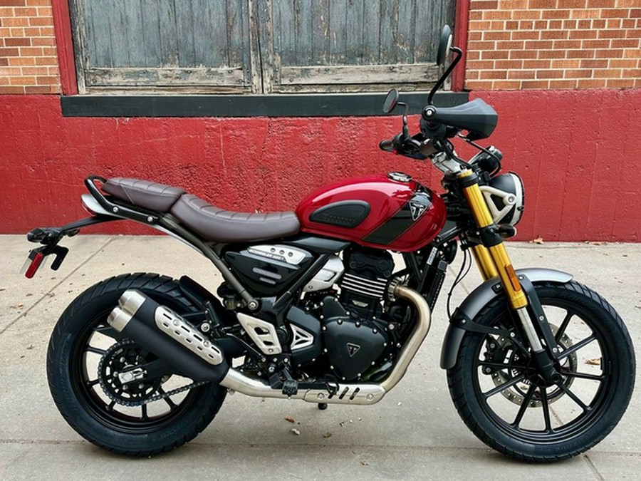 2025 Triumph Scrambler 400 X Carnival Red Phantom Black