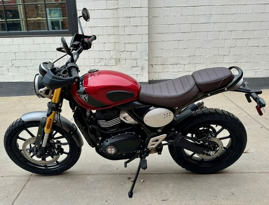 2025 Triumph Scrambler 400 X Carnival Red Phantom Black