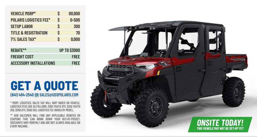 2025 Polaris Industries Ranger® Crew XP 1000 NorthStar Edition Ultimate Sunset Red