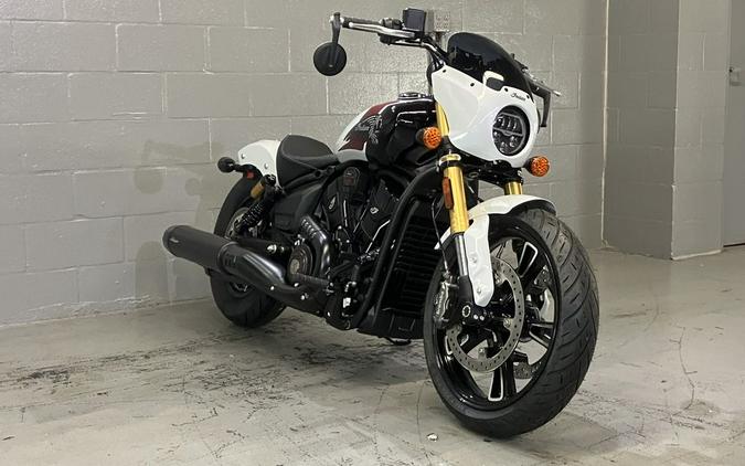 2025 Indian Motorcycle® 101 Scout® Ghost White Metallic with Graphics