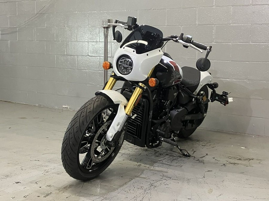 2025 Indian Motorcycle® 101 Scout® Ghost White Metallic with Graphics