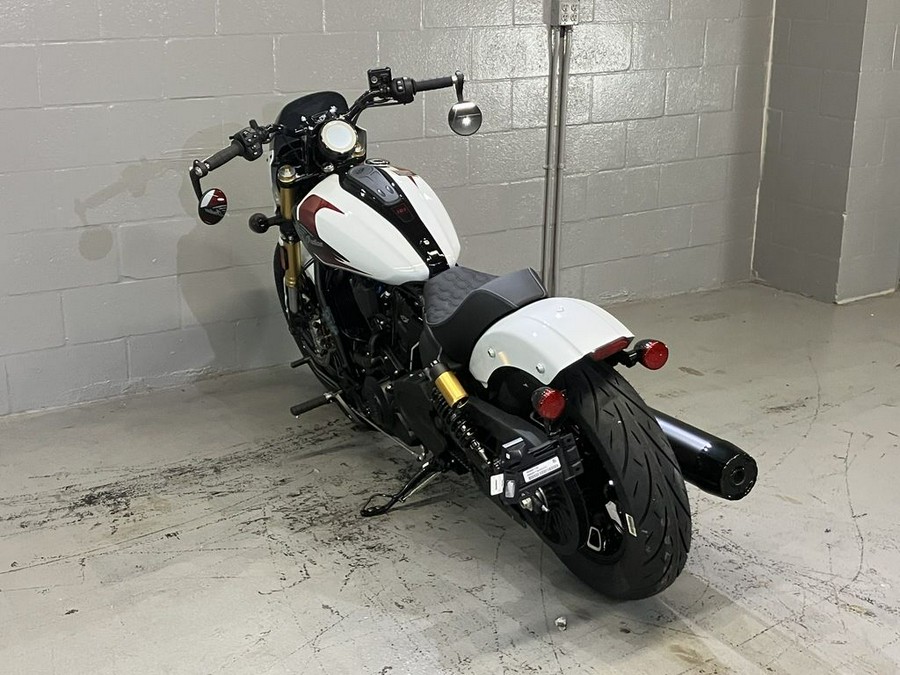 2025 Indian Motorcycle® 101 Scout® Ghost White Metallic with Graphics